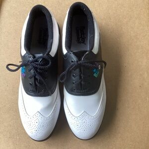 Footjoy Green Joy’s Black and White Golf Shoes, size 10